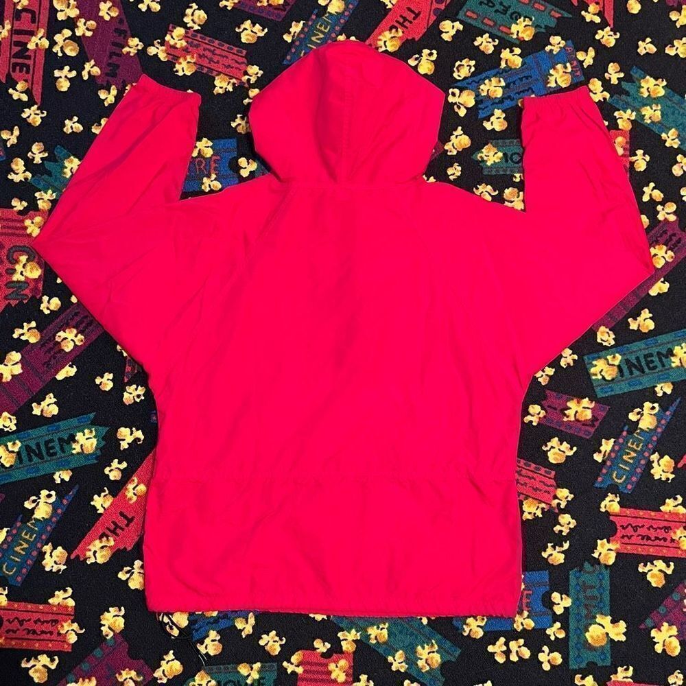 Mens VTG’ 90s L.L. BEAN Red Anorak Windbreaker Jacket / Size Medium - Picture 2 of 6